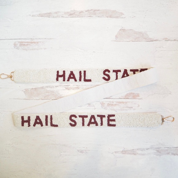 Collegiate Hail State Game Day Mississippi State Beaded Purse Strap - Picture 1 of 2
